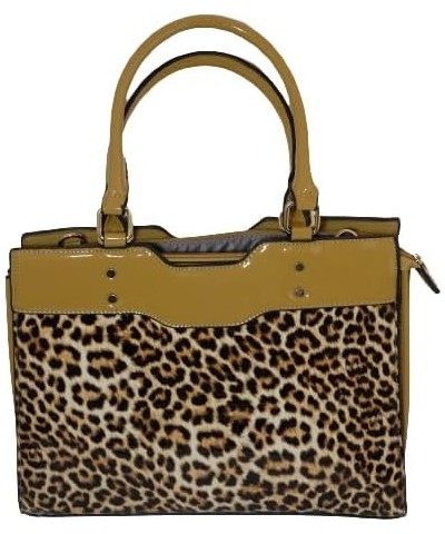 Athena Eralu Designer Leopard Top Handle Crossbody Tan Top $17.16 Crossbody Bags