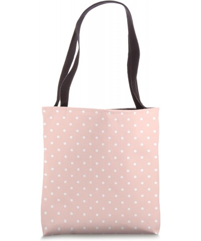 Peaches and Cream Pattern: The Colour Peach Polka Patterned Tote Bag $9.03 Totes