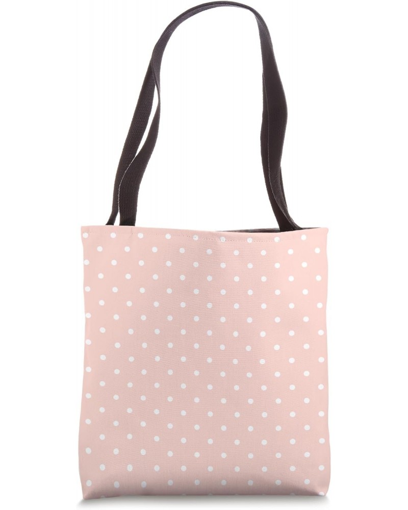 Peaches and Cream Pattern: The Colour Peach Polka Patterned Tote Bag $9.03 Totes