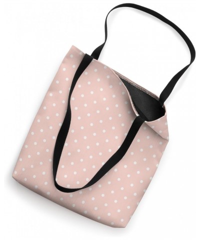 Peaches and Cream Pattern: The Colour Peach Polka Patterned Tote Bag $9.03 Totes