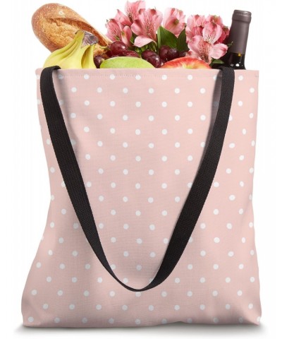 Peaches and Cream Pattern: The Colour Peach Polka Patterned Tote Bag $9.03 Totes