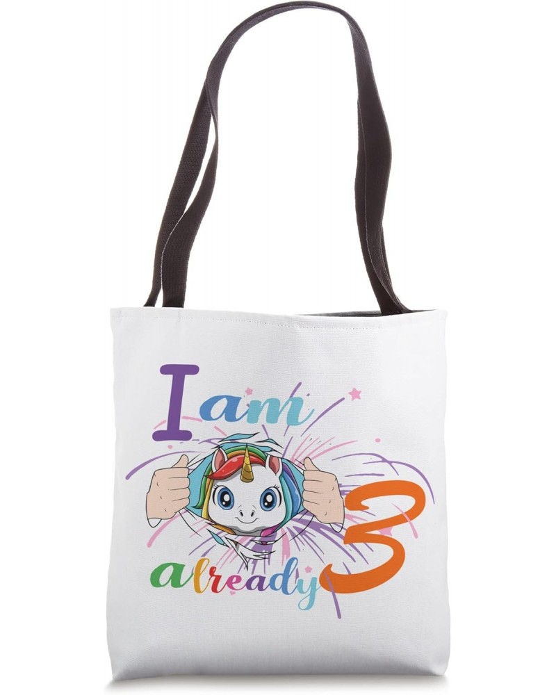 3th Birthday Cute Unicorn Party Bday Celebration Tote Bag $15.66 Totes