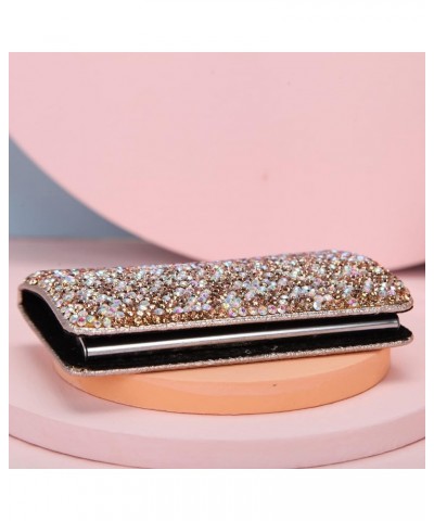 Evening Clutch Satin Pleated Rhinestone Novelty Oversized Purses For Women Formal E1580ivory&ab Gold $15.82 Evening Bags