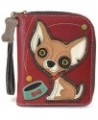 Zip Around Wallet, Wristlet, 8 Credit Card Slots, Sturdy Pu Leather - New Butterfly - Pink Chihuahua - Burgundy $24.78 Wristlets