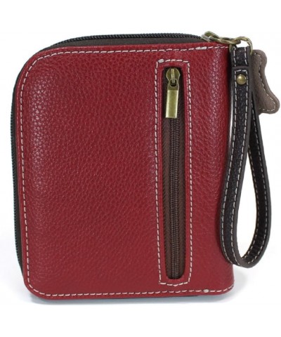 Zip Around Wallet, Wristlet, 8 Credit Card Slots, Sturdy Pu Leather - New Butterfly - Pink Chihuahua - Burgundy $24.78 Wristlets