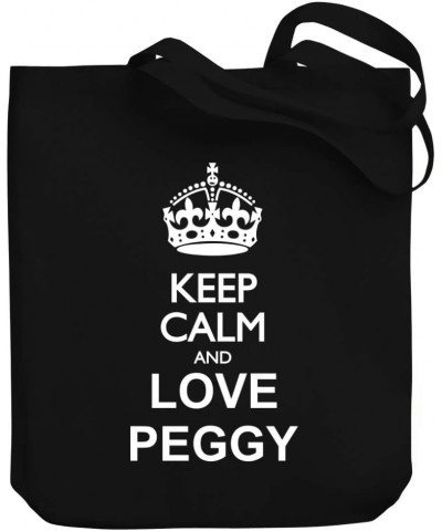 Keep calm and love Peggy Canvas Tote Bag 10.5" x 16" x 4 $20.39 Totes