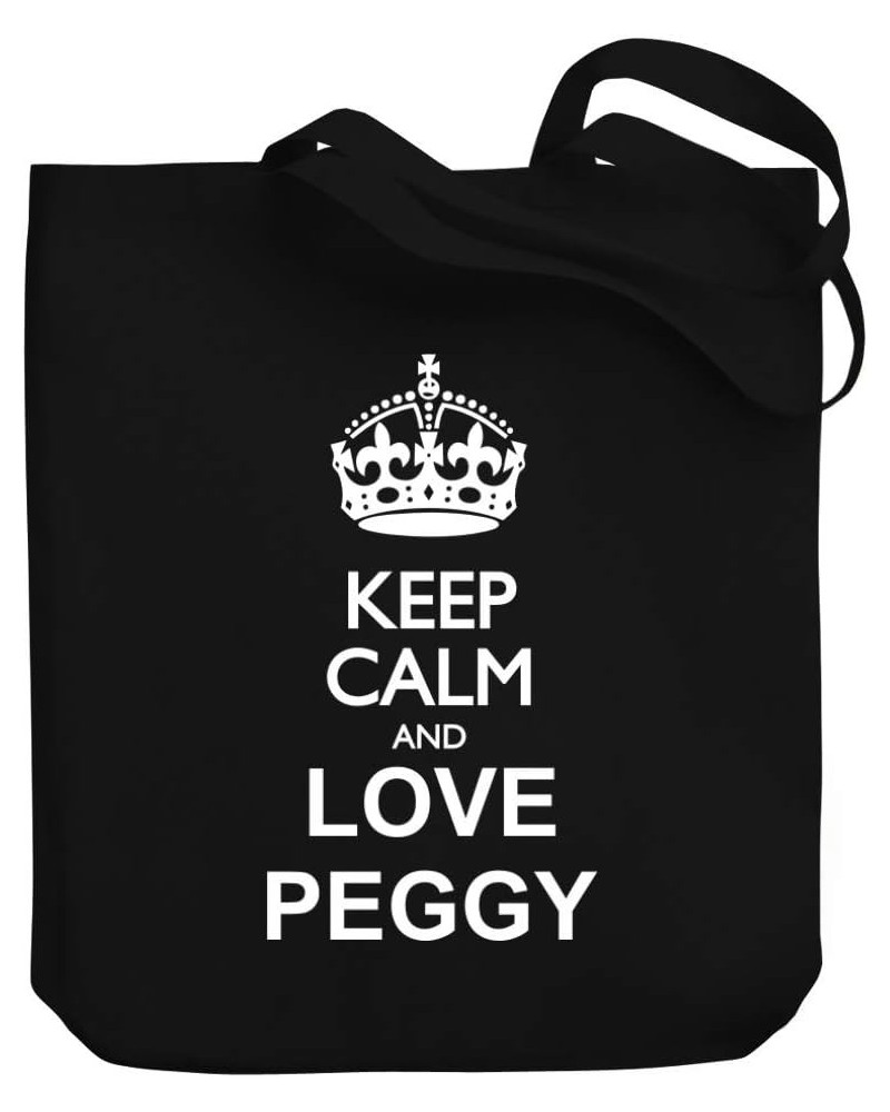 Keep calm and love Peggy Canvas Tote Bag 10.5" x 16" x 4 $20.39 Totes