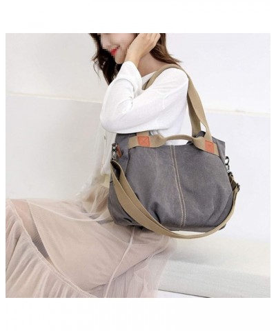 Women's Casual Canvas Tote Vintage Hobo Daily Purse Top Handle Shoulder Bag Shopper Handbag 05 $27.67 Totes