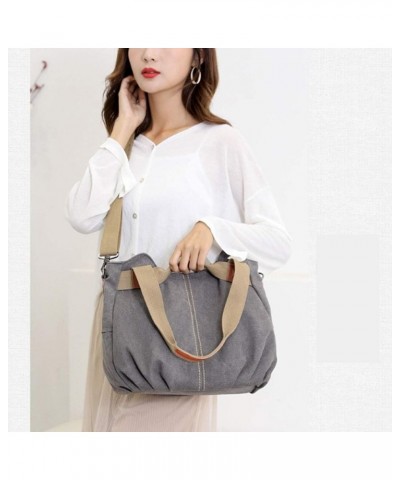 Women's Casual Canvas Tote Vintage Hobo Daily Purse Top Handle Shoulder Bag Shopper Handbag 05 $27.67 Totes