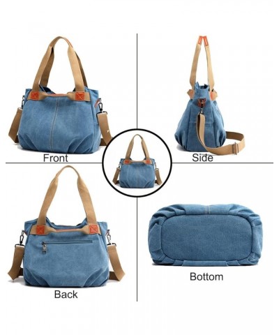 Women's Casual Canvas Tote Vintage Hobo Daily Purse Top Handle Shoulder Bag Shopper Handbag 05 $27.67 Totes