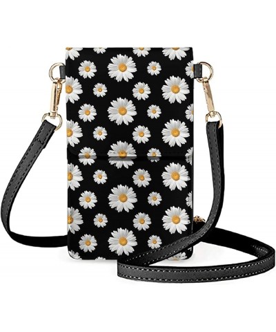 Crossbody Cell Phone Purses with Shoulder Strap Lightweight Thin Wallet Small Phone Bag for Women Gift Daisy Flower $12.00 Wa...