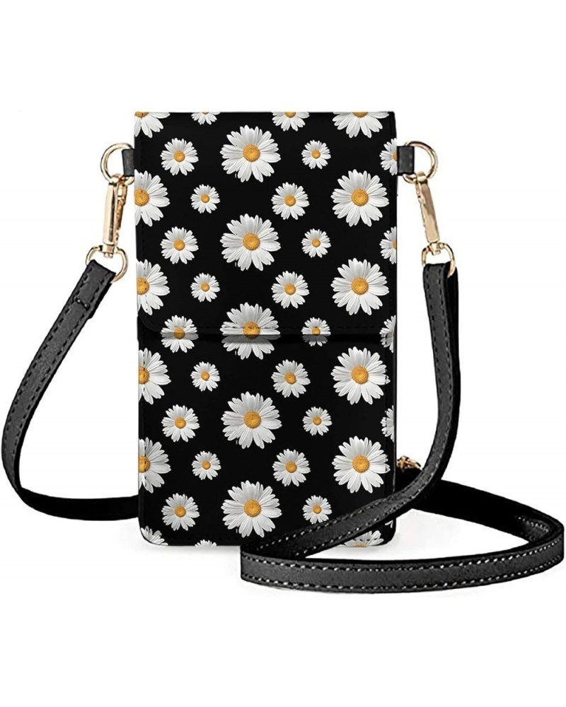 Crossbody Cell Phone Purses with Shoulder Strap Lightweight Thin Wallet Small Phone Bag for Women Gift Daisy Flower $12.00 Wa...