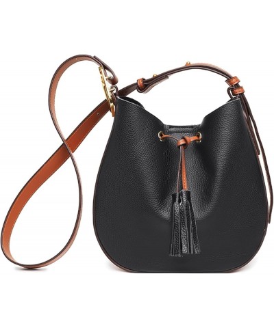 Leather Women Handbag Fashion Totes Quality Shoulder Bag Fashion Female Crossbody Bag Luxury Woman Bag (Color : Black, Size :...