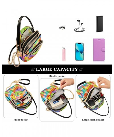 Chaotic Crossbody Bags for Women Crossbody Purses Sling Bag with Chain Strap for Carry on $12.22 Crossbody Bags