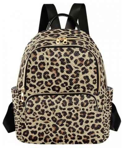 Mini Backpack Purse for Women, Brown Cheetah Leopard Print Travel Bag Casual Daypack Shoulder Bag Small $16.95 Backpacks