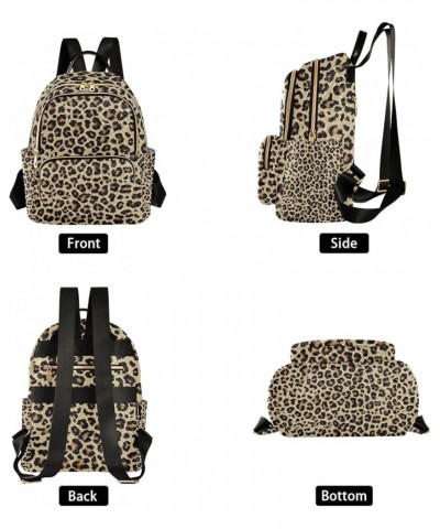 Mini Backpack Purse for Women, Brown Cheetah Leopard Print Travel Bag Casual Daypack Shoulder Bag Small $16.95 Backpacks