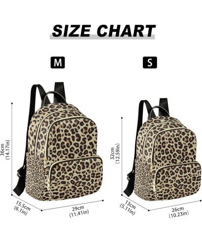 Mini Backpack Purse for Women, Brown Cheetah Leopard Print Travel Bag Casual Daypack Shoulder Bag Small $16.95 Backpacks