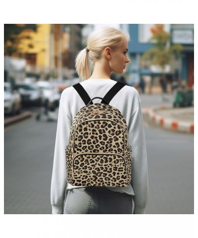 Mini Backpack Purse for Women, Brown Cheetah Leopard Print Travel Bag Casual Daypack Shoulder Bag Small $16.95 Backpacks