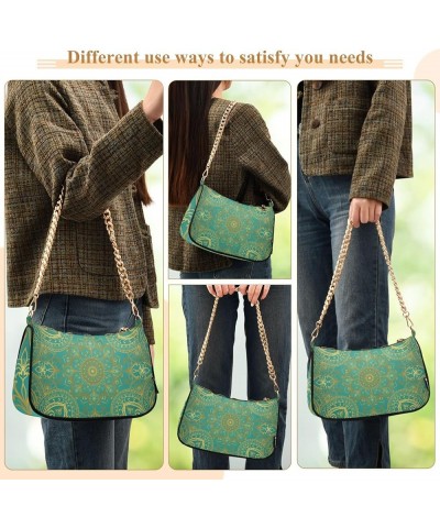 Women Handbag Purses Mandala Chain Shoulder bag Mandala Chain Clutch Tote Handbags Hobo Shoulder Bag Pattern 444 $12.30 Shoul...