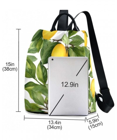 Beautiful Lemon Leave Womens Backpack Purse Travel Backpack Anti Theft Shoulder Bag Satchel Bags for Travel Work Women Ladies...