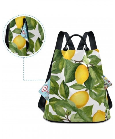 Beautiful Lemon Leave Womens Backpack Purse Travel Backpack Anti Theft Shoulder Bag Satchel Bags for Travel Work Women Ladies...