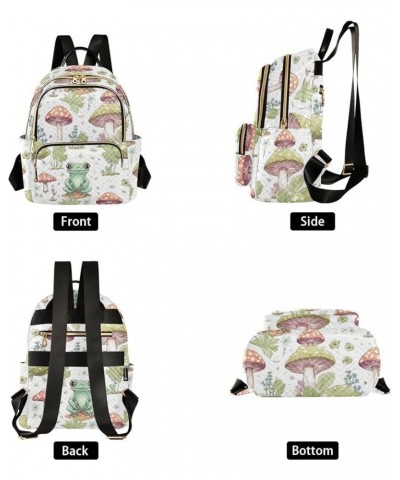 Cute Frog Mushrooms Backpack for Women Fashion Shoulder Bags Small Casual Daypack Travel Bag S 202a2113 S(10.23"x5.11"x12.59"...