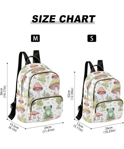 Cute Frog Mushrooms Backpack for Women Fashion Shoulder Bags Small Casual Daypack Travel Bag S 202a2113 S(10.23"x5.11"x12.59"...