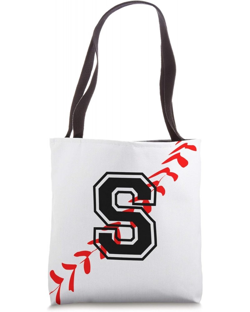 S Baseball Jersey Uniform Name Initial Letter Game Play Tote Bag $12.45 Totes