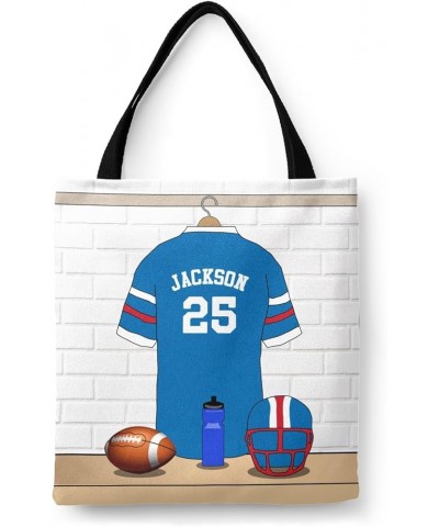 Athlete Sport Football Jersey Canvas Tote Bag Aesthetic Reusable Grocery Shopping Bags Multi 15th $14.15 Totes