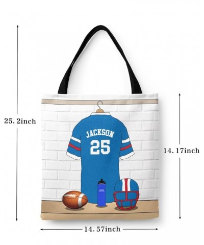 Athlete Sport Football Jersey Canvas Tote Bag Aesthetic Reusable Grocery Shopping Bags Multi 15th $14.15 Totes