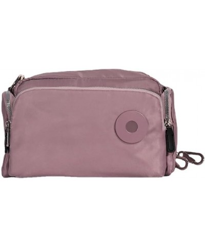 Summer Women's Leisure Travel Spain Nylon Cloth Solid Color Single Shoulder Crossbody Bag (beige-white) Purple $51.98 Totes