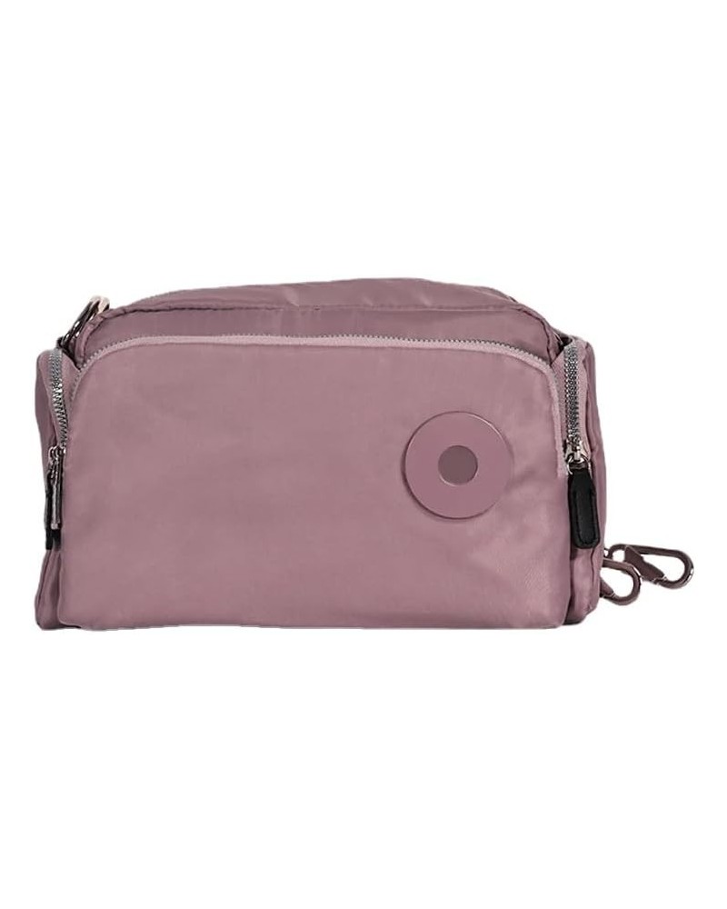 Summer Women's Leisure Travel Spain Nylon Cloth Solid Color Single Shoulder Crossbody Bag (beige-white) Purple $51.98 Totes