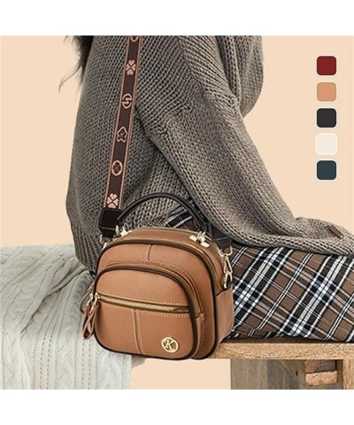 Gpmsign Leather Bag, Multifunctional Compartment Adjustable Wide Shoulder Strap Leather Bag A $27.52 Backpacks