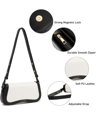 Small Purses for Women, Vegan Leather Women's Shoulder Handbags with Adjustable Strap, Y2K Clutch Hobo Purse White $17.64 Hob...