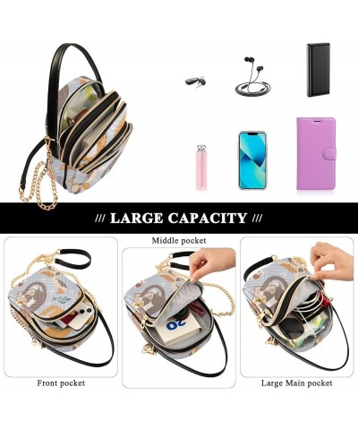 Small Crossbody Cell Phone Bag for Women, Cute Colorful Cat Paws Mini Over Shoulder Handbag Purse with Credit Card Slots Cute...