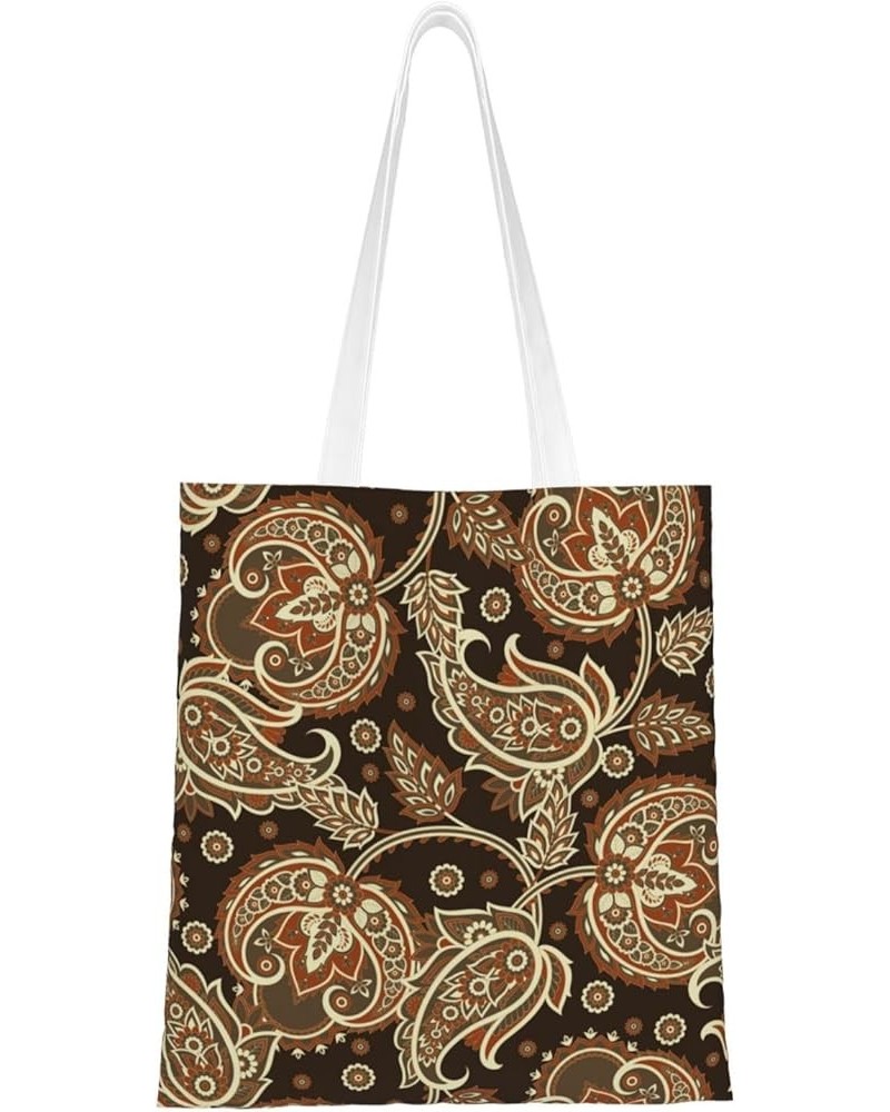 Paisley Single Shoulder Fashion Canvas Tote Shopping Bags Handbags For Men And Women Paisley30 $10.93 Totes