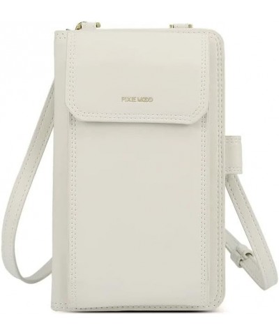 Pixie Mood RAE RFID Blocking Phone Case Recycled Vegan Leather Crossbody Handbag Purse Coconut Cream $20.12 Crossbody Bags