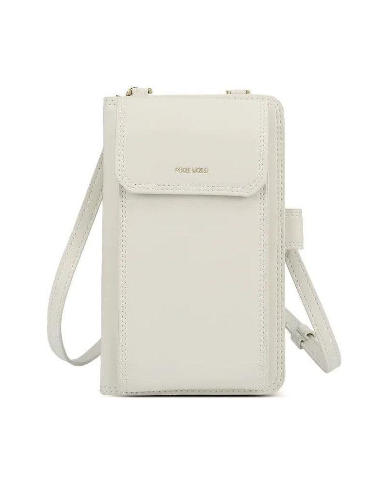 Pixie Mood RAE RFID Blocking Phone Case Recycled Vegan Leather Crossbody Handbag Purse Coconut Cream $20.12 Crossbody Bags