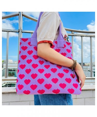 Tote Bag Aesthetic Tote Bag Crossbody Bags for Women Trendy Aesthetic Accessories Preppy Bag (Black) Purple $21.31 Totes