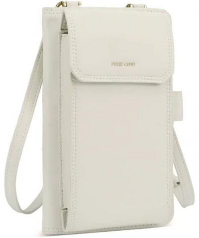 Pixie Mood RAE RFID Blocking Phone Case Recycled Vegan Leather Crossbody Handbag Purse Coconut Cream $20.12 Crossbody Bags