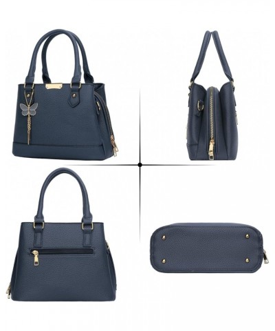 Purses and Handbags for Women Top Handle Satchel Shoulder Ladies Crossbody Bags E-navy $24.63 Satchels