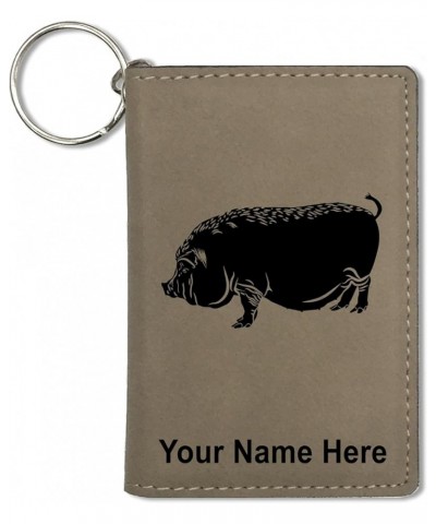 ID Holder Wallet, Vietnamese Pig, Personalized Engraving Included (Teal) Light Brown $16.23 Wallets