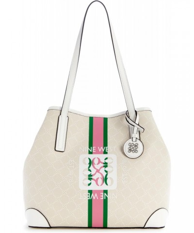 Delaine 2 in 1 Tote, Cream Logo/White $52.44 Handbags