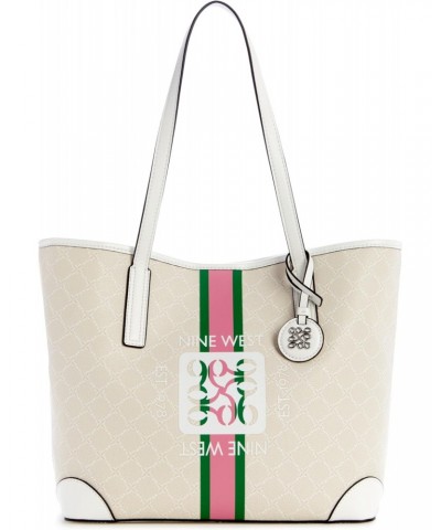 Delaine 2 in 1 Tote, Cream Logo/White $52.44 Handbags