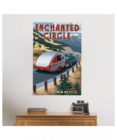 24x36 Inch Giclee Print, Angel Fire, New Mexico, Enchanted Circle, Fall Retro Camper $24.50 Totes