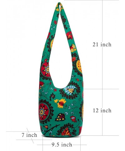 Women Shoulder Handbags Fashion canvas Hippie Crossbody Bags Bohemian Animal Prints Hobo Bags Yellow $11.19 Hobo Bags