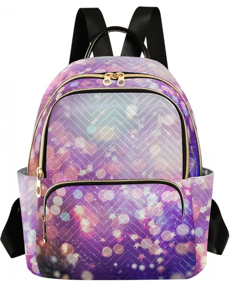 Women Backpack Night Merry Sparks Glitter Durable Travel Backpack Lightweight Handbag Lady Purse Roomy Double Zipper Weekend ...