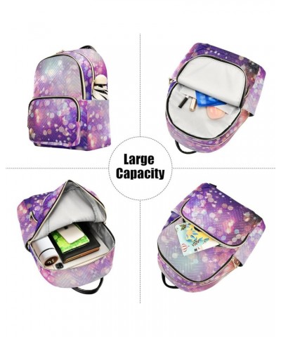 Women Backpack Night Merry Sparks Glitter Durable Travel Backpack Lightweight Handbag Lady Purse Roomy Double Zipper Weekend ...