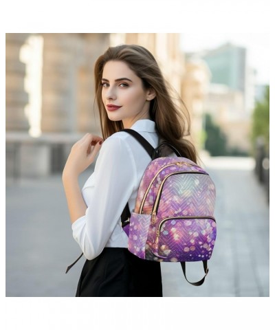 Women Backpack Night Merry Sparks Glitter Durable Travel Backpack Lightweight Handbag Lady Purse Roomy Double Zipper Weekend ...