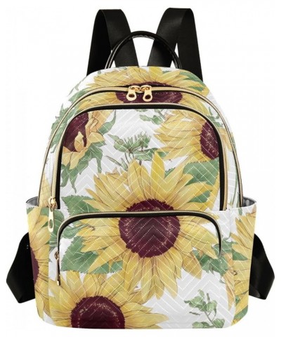 Sunflower Pattern Women's Backpack Wallet Casual Small Backpack Fashion Women's Travel Bag School Backpack Color114 Small $20...